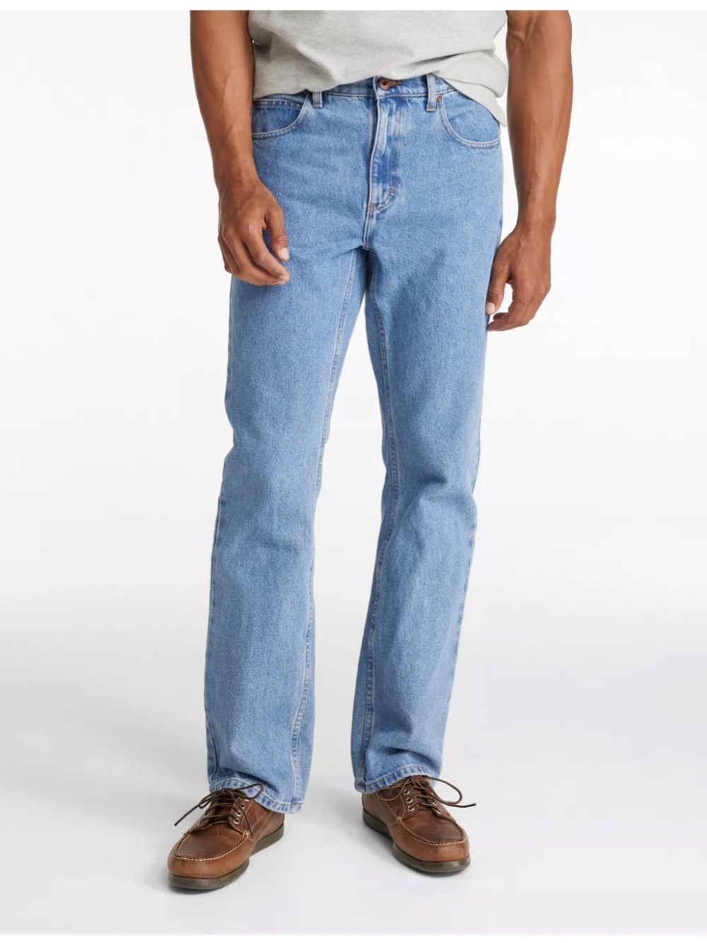 L.L. Bean Men's Double L Jeans Standard Fit Straight Leg Size 33x28 Medium Wash - Picture 1 of 10